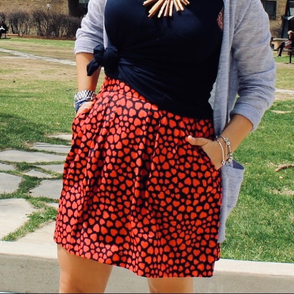 J. Crew Factory Dresses & Skirts - •JCREW• Adorable Flowy Heart Skirt